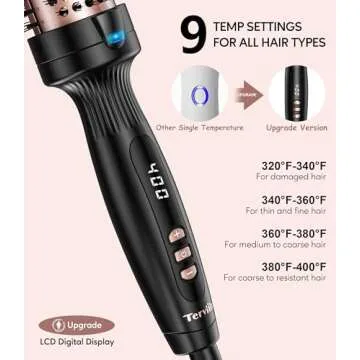 Terviiix 1.5" Heated Curling Brush for Gorgeous Curls