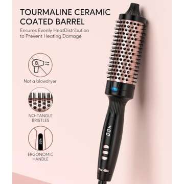 Terviiix 1.5" Heated Curling Brush for Gorgeous Curls