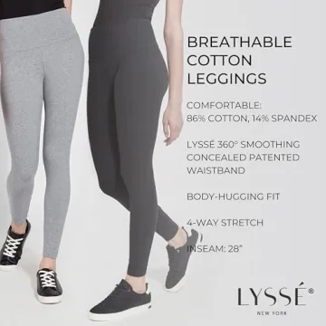 Shop Quality Lyssé Women’s Flattering Cotton Leggings for Comfort