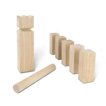 Yard Games Kubb Premium Size Outdoor Tossing Game with Carrying Case, Instructions, and Boundary Mar...