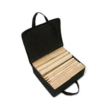 Yard Games Kubb Premium Size Outdoor Tossing Game with Carrying Case, Instructions, and Boundary Marker