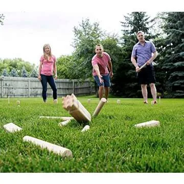 Yard Games Kubb Premium Size Outdoor Tossing Game with Carrying Case, Instructions, and Boundary Marker