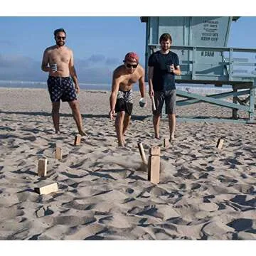 Yard Games Kubb Premium Size Outdoor Tossing Game with Carrying Case, Instructions, and Boundary Marker