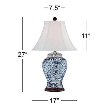 Elegant Barnes and Ivy Ginger Jar Table Lamp 27" Tall