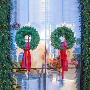 VIS'V Wreath Hanger - Heavy Duty Suction Cup Holder for Seasonal Decor