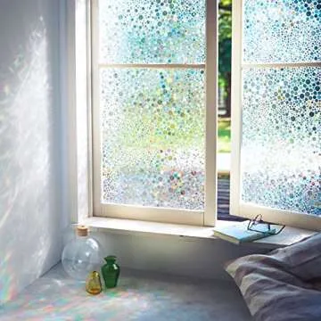 ColorfulHall Rainbow Window Privacy Film 91% UV Protection
