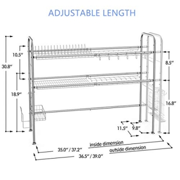 Over The Sink Dish Drying Rack for Space Saving Kitchen