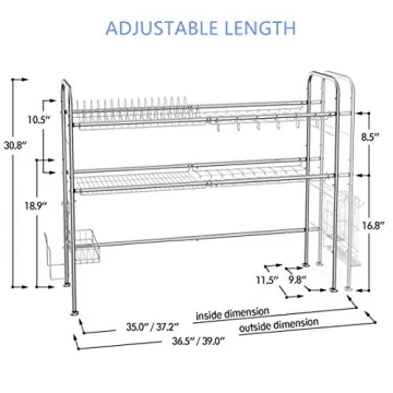 Over The Sink Dish Drying Rack for Space Saving Kitchen