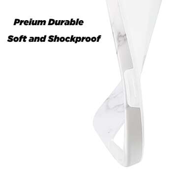 uCOLOR Case Compatible with 13 Pro Max 6.7" 2021 Marble Pattern Stylish Matt Hybrid Ultra Slim Soft TPU Protective Case (White Marble)