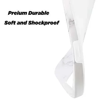 uCOLOR Case Compatible with 13 Pro Max 6.7" 2021 Marble Pattern Stylish Matt Hybrid Ultra Slim Soft TPU Protective Case (White Marble)