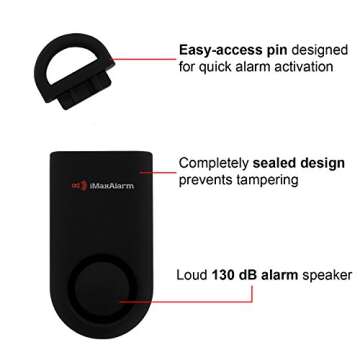 MaxxmAlarm SOS Alert Personal Alarm - 130dB Alarm for Safety Needs
