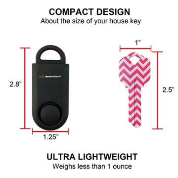 MaxxmAlarm SOS Alert Personal Alarm - Stylish 130dB Safety Device