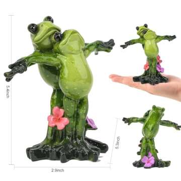 Resin Frog Statue Ornament for Aquarium - Underwater Landscape Decoration