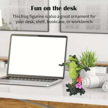 Unique Resin Frog Statue for Aquarium - Charming Decoration