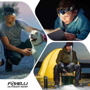 Ultralight Foxelli LED Headlamp – Waterproof Rechargeable Light