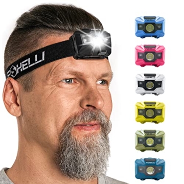 Ultralight Foxelli LED Headlamp – Waterproof Rechargeable Light
