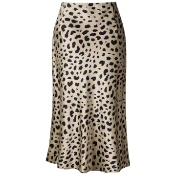 Stylish Soowalaoo Leopard Midi Skirt for Any Occasion