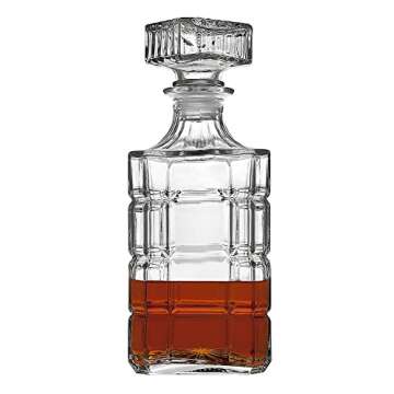 Whiskey Decanter, Whiskey Decanter for Scotch Liquor Bourbon or Wine - 750ml