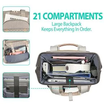 Stylish Kuosdaz Backpack with USB Port & Large Capacity