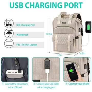 Stylish Kuosdaz Backpack with USB Port & Large Capacity