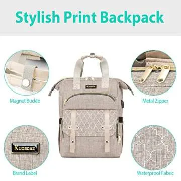Stylish Kuosdaz Backpack with USB Port & Large Capacity