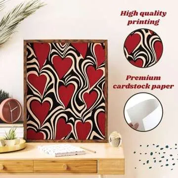 97 Decor Downtown Girl Room Decor - Y2K Room Decor Aesthetic 2000s, Mini Downtown Girl Posters for Room Aesthetic, Small Red Coquette Wall Decor Y2k Wall Art Prints for Teen Girls (8x10 Unframed)