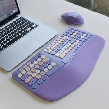 Ergonomic Wireless Keyboard and Mouse Combo for Comfort