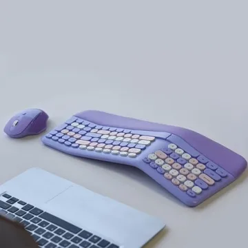 Ergonomic Wireless Keyboard and Mouse Combo for Comfort