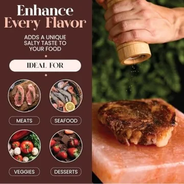 Himalayan Salt Cooking Block Set with Steel Tray 12" x 8"