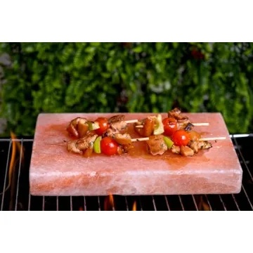 Himalayan Salt Cooking Block Set with Steel Tray 12" x 8"