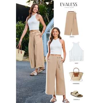 EVALESS Trendy Summer Crop Top for Women - Casual Chic Look