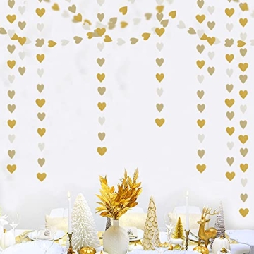 Elegant 52Ft Heart Streamers Garland Decor for Events