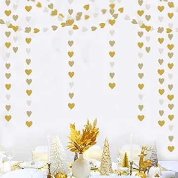 Elegant 52Ft Heart Streamers Garland Decor for Events