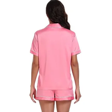 Serenedelicacy Women's Elegant Satin Pajama Set