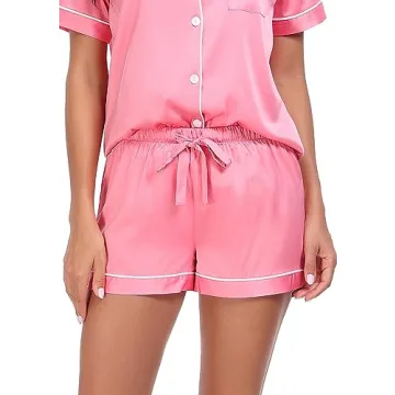 Serenedelicacy Women's Elegant Satin Pajama Set
