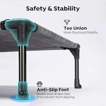 Veehoo Cooling Elevated Dog Bed for Large Dogs
