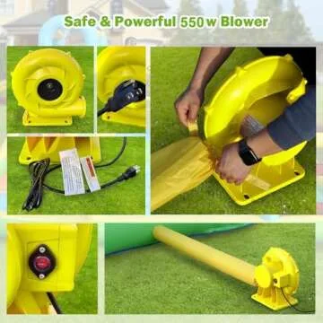 FBSPORT 9-in-1 Inflatable Bounce House with Water Slide