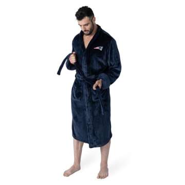 Northwest NFL New England Patriots Unisex-Adult Silk Touch Bath Robe, Large/X-Large, Team Colors