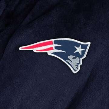 Northwest NFL New England Patriots Unisex-Adult Silk Touch Bath Robe, Large/X-Large, Team Colors