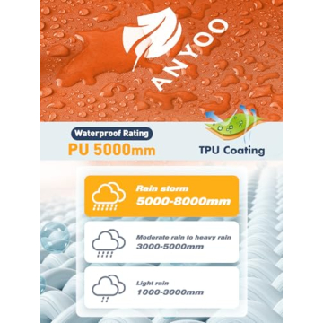 ANYOO Waterproof Reflective Rain Poncho for Outdoor Safety