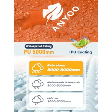 ANYOO Waterproof Reflective Rain Poncho for Outdoor Safety