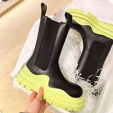 Wangchngqing Stylish Waterproof Ankle Rain Boots