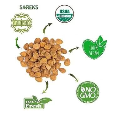 Bitter Apricot Kernels Organic Raw (1LB),%100 USDA Organic Certified Seeds, NON-GMO, Product of Turk...
