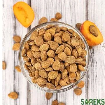 Bitter Apricot Kernels Organic Raw (1LB),%100 USDA Organic Certified Seeds, NON-GMO, Product of Turkey, Gluten Free, Resealable Bag