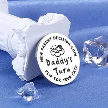New Parents Gift for New Mom Dad Funny Decision Coin for First Time Mommy Daddy to Be Expecting Mother New Baby Birthday Present for Pregnancy Women Men Double-Sided Christmas Gifts