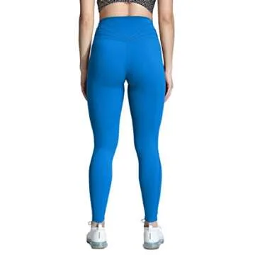 Aoxjox High Waisted Workout Leggings for Women Trinity Yoga Pants 26.5" (Directoire Blue, Small)