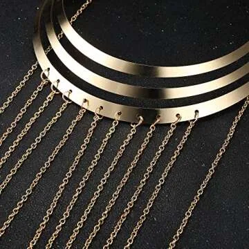 YADOCA Body Chain for Women Sexy Gold Layered Crossover Tassels Bra Chain Minimalist Belly Chain Necklace Summer Beach Bikini Body Jewelry