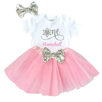 Adorable Funmunchkins Winter Onederland 1st Birthday Outfit for Girls