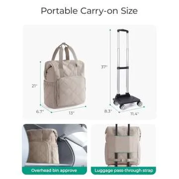 BAGSMART Rolling Duffle Bag - Travel with Ease and Style
