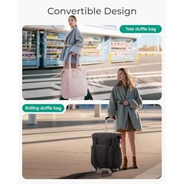 BAGSMART Rolling Duffle Bag - Travel with Ease and Style